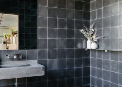 cocoon adria black tile bathroom