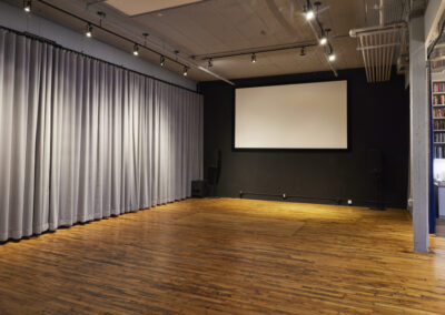 04 Casa Kino Event Space with Open Floor Plan and Projector Screen