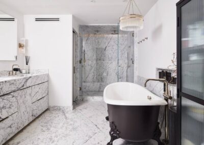 cocoon casa strand master marble bathroom clawfoot tub